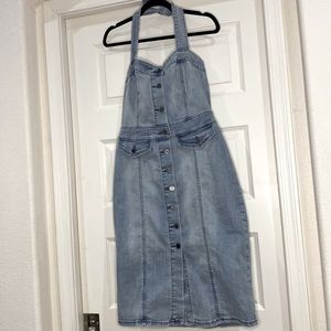 NWOT Denim midi dress
